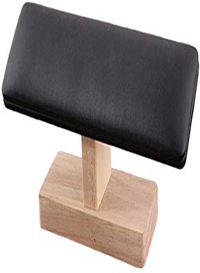 FRECI Wood T-Bar Watch Display Stand Jewelry Organizer Holder for Watch Bracelet Earring Bangle Pendants Key Organizer - Black PU - Image 1