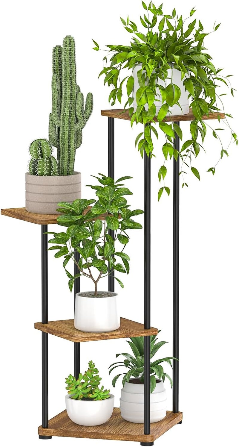 Digtokore Plant Stand Indoor, 4-Tier Tall Plant Stands Plant Shelf Indoor Outdoor Clearance, Corner Display Rack Flower Pot Holder, Metal Flower Shelves for Multiple Plants - Image 1