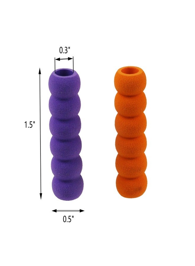 Pastlla 10 Pcs Foam Pencil Grips Pencil Holders of 6 Rings for Handwriting Writing, Assorted Colors 1.5 Inches Long Pencil Holder Grippers Soft Mechanical Pencil Holder Cushion for Relieving Fingers - Image 2