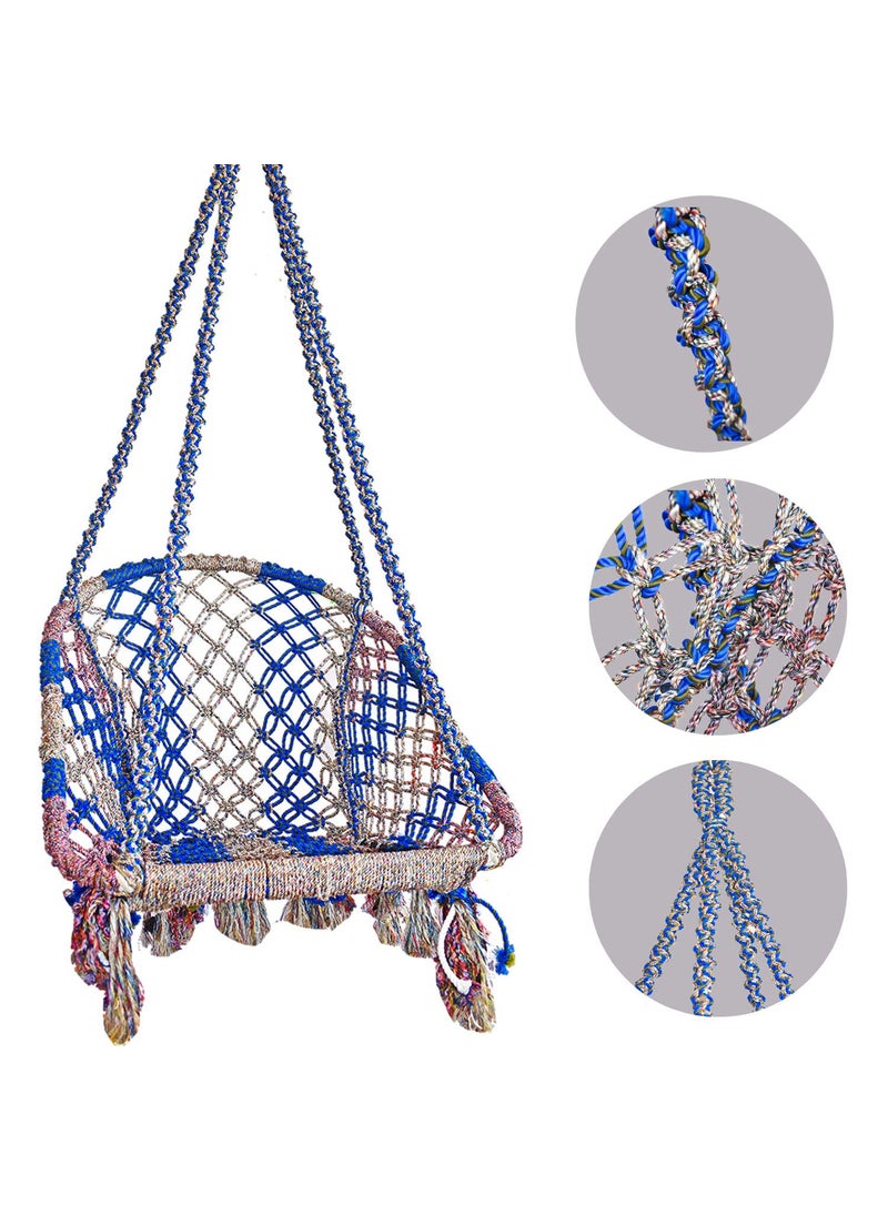 Marshland MARSHLAND Swing for Balcony Swing for Indoor Outdoor Swing for Garden Made in India Strong Color Full Rope Maximum Capacity 120kg 72 27 22inch Depth 19inch Pack of 2 Multicolor  - Image 3