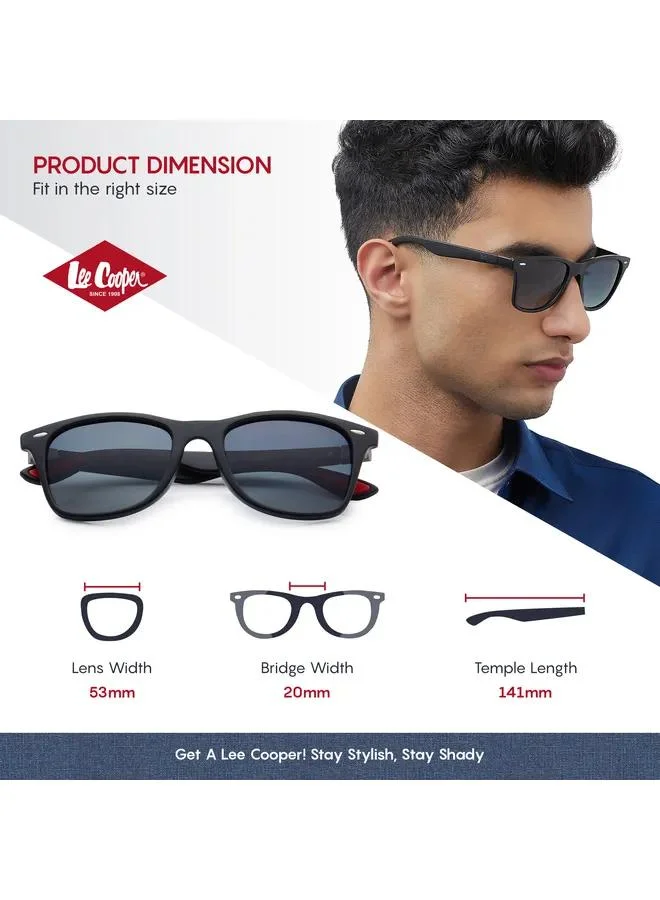 Lee Cooper Polarized Sunglasses Gradient G15 Frame Black Mirror Lens 53mm  - LC1215C02