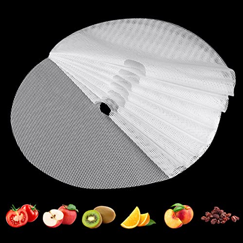 DOSTK (8 Pack) Round Silicone Dehydrator Sheets, Dostk Premium Non Stick Silicone Mesh for Fruit Dehydrator, Tray Liner Reusable (Round 13" Diameter) - Image 1