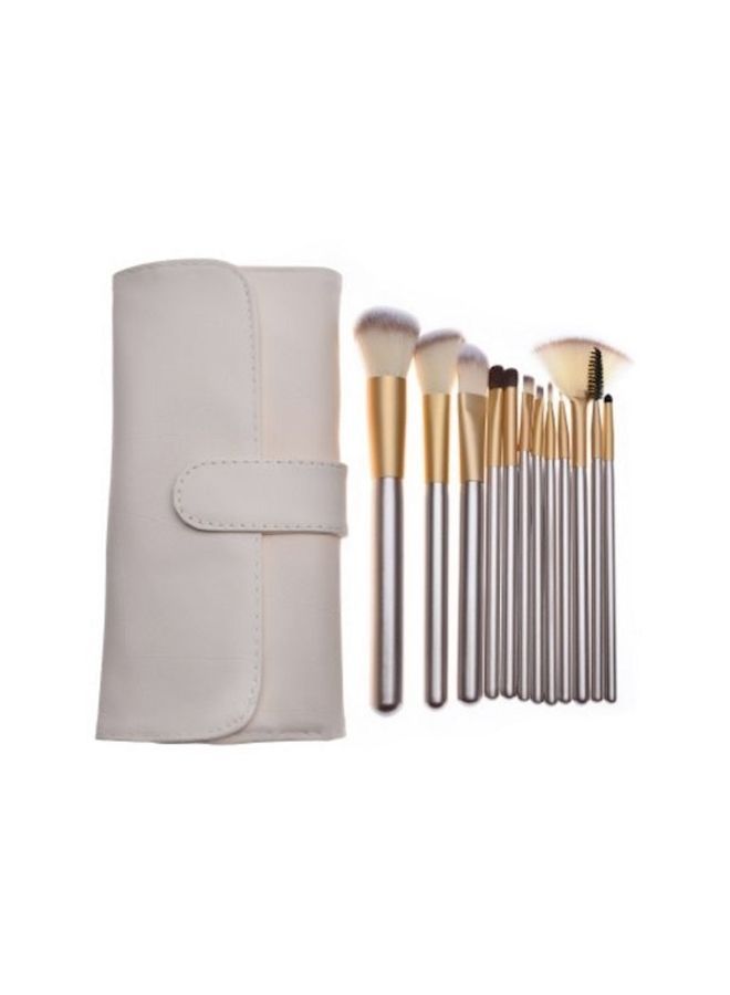 NIBEMINENT 18-Piece Professional Makeup Brush Tool Kit Beige