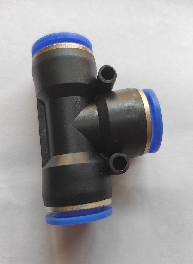 DLEIN 16 X 16 X16 MM Pneumatic joint Type Tee Air Push Connector Push in Pneumatic Connector T Shape 3 Way Quick Fittings Quick Air Fittings Size 16 X 16 X16 MM T(1PC) - Image 1