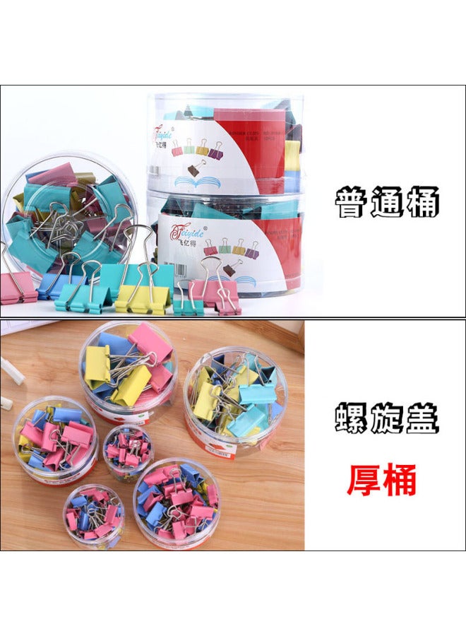 HELPS Stationery Colorful Long Tail Clip Office Supplies Dovetail Clip Metal Phoenix Tail Clip Black Bill Clip File Clip - Image 2