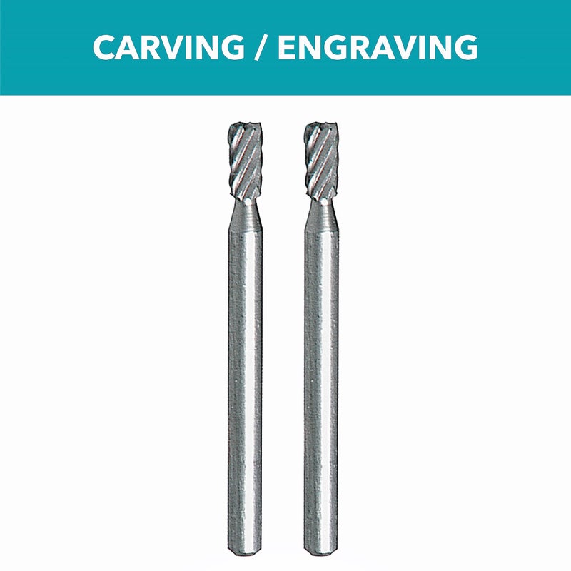 Dremel 194 Rotary Tool Accessory Carving Bit- Perfect for Wood, Plastic, and Soft Metals, Silver - Image 2