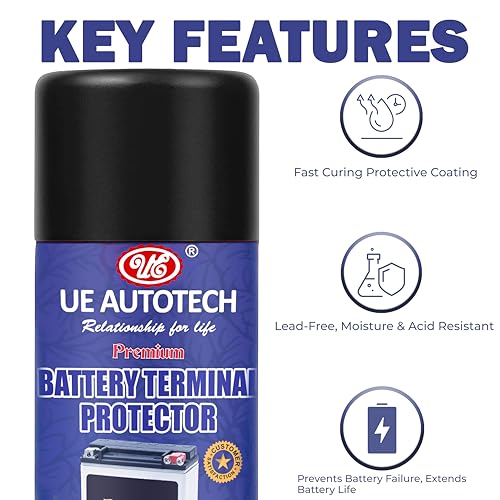 UE Autotech Premium Battery Terminal Protection Spray - Rust & Corrosion Protection of Battery Terminals - Enhance Battery Life - Protector Cable Connector Corrosion Spray, 150 ml - Image 4
