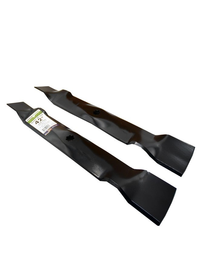 مجموعة شفرات ماكس باور 561713B ثنائية القطع لماكينات قص العشب من بولان/هوسكفارنا/كرافتسمان مقاس 42 بوصة، بديل للأرقام 138498، 138971، 138971X431، 532138971، 53-21278-43، 53-21384-98، لون أسود - Image 4