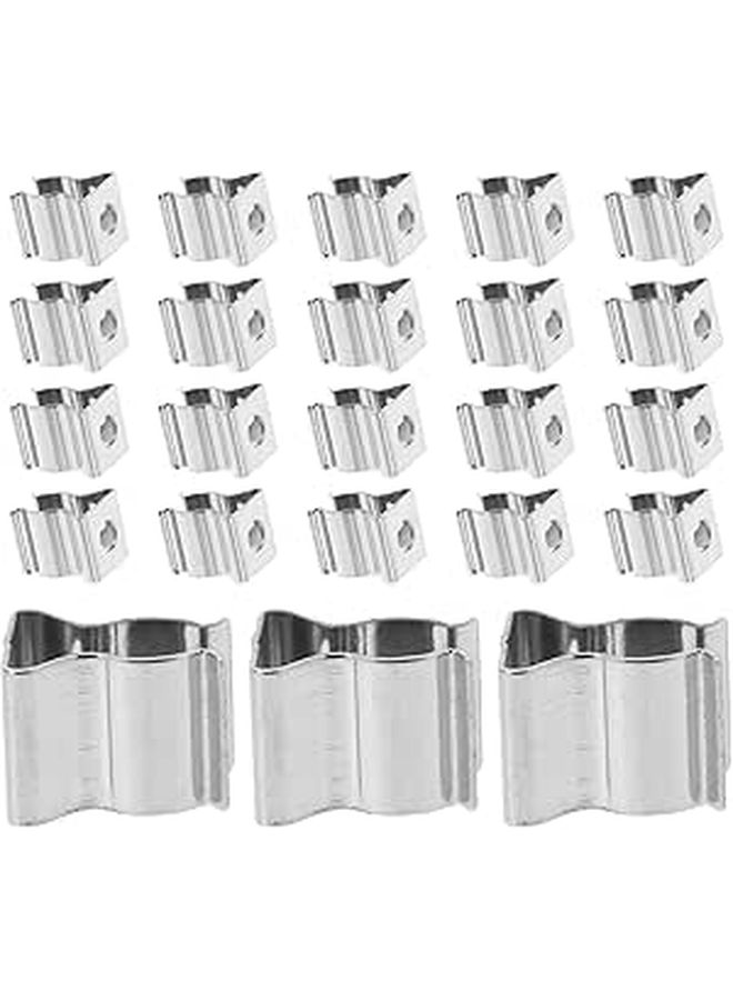 20 Stainless Steel Tube Fixing Clamps Pipe Holders For Indoor Conduit Installation - Image 1