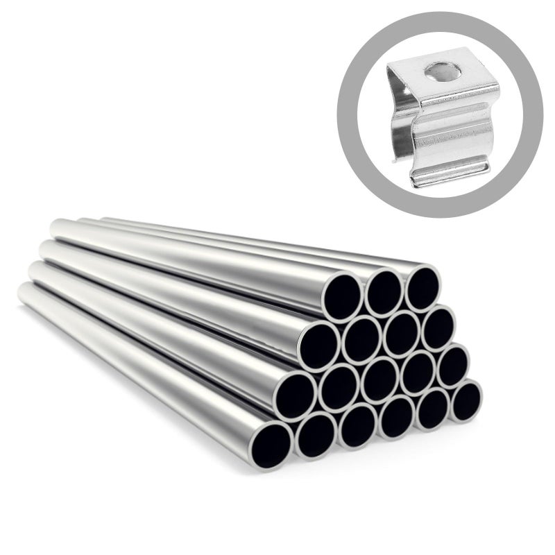 20 Stainless Steel Tube Fixing Clamps Pipe Holders For Indoor Conduit Installation - Image 5