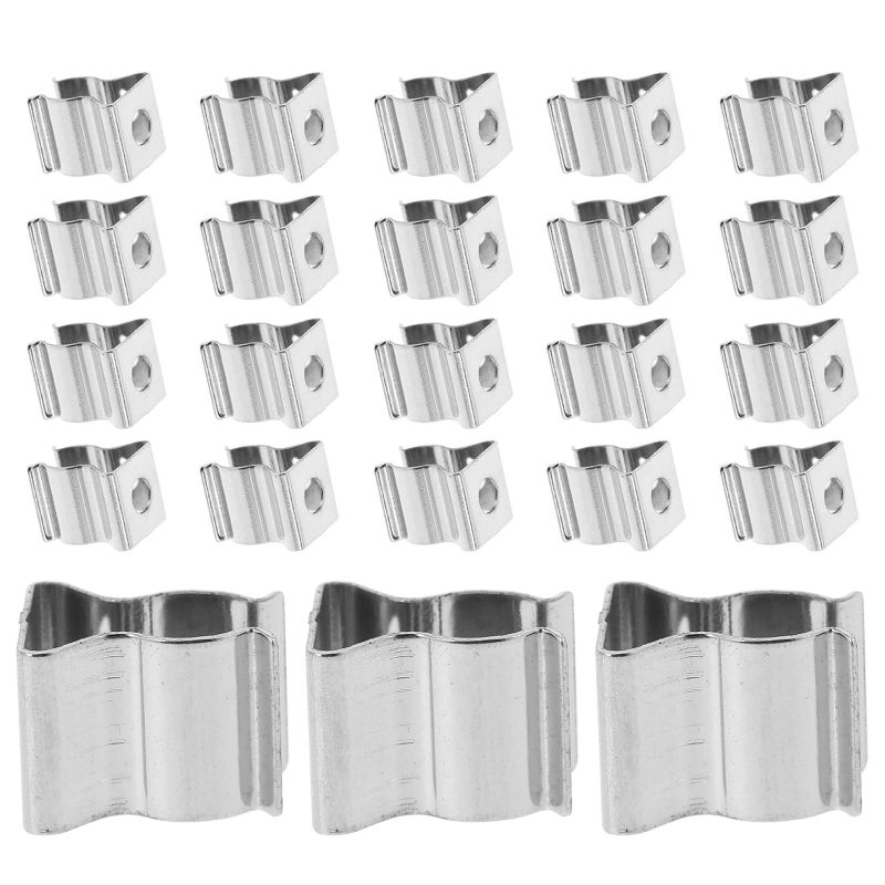 20 Stainless Steel Tube Fixing Clamps Pipe Holders For Indoor Conduit Installation - Image 2