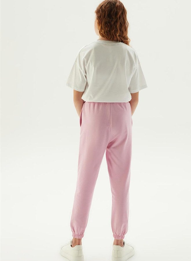 Tyess Girl Pink Tracksuit Bottom - Image 4