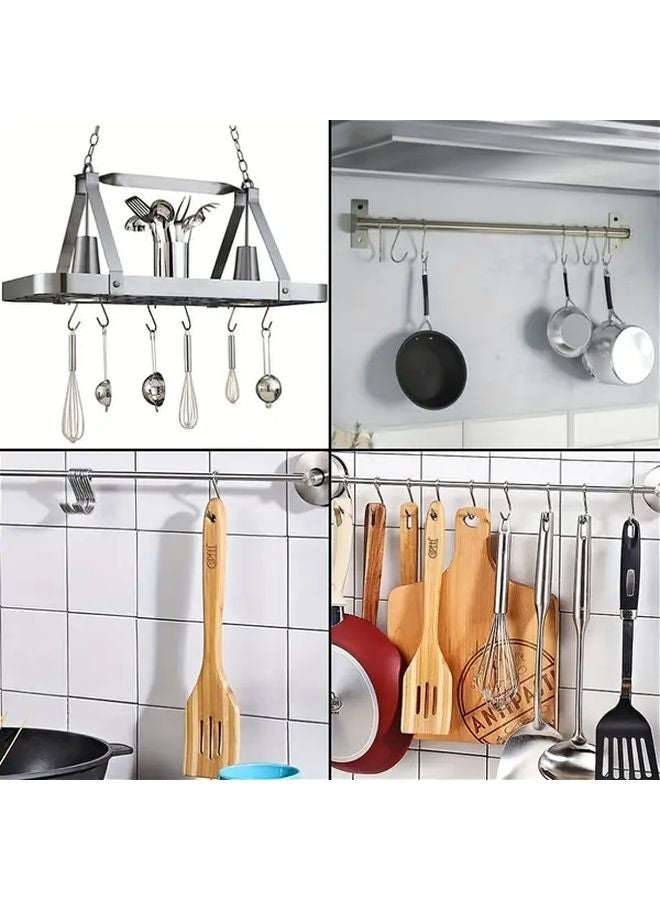 20 Pcs M Size S Shaped Stainless Steel Hooks With Scratch Resistant Caps Wall Mounted Organizer - Image 5