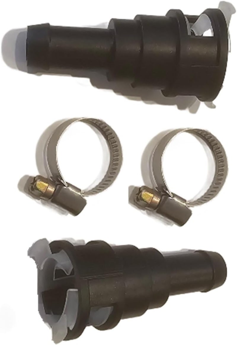 Muzzys Upgraded 800-404 Heater Core Coolant Hose Quick Disconnect Connectors with Clamps - Set of Two - Image 2