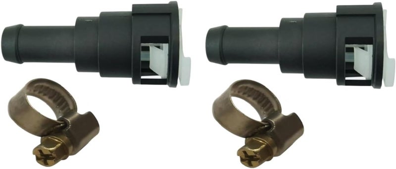 Muzzys Upgraded 800-404 Heater Core Coolant Hose Quick Disconnect Connectors with Clamps - Set of Two - Image 1