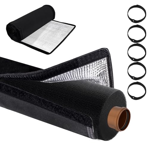 GUBEARE 3 Layers HVAC Copper Pipe Insulation Cover, 78.7''x11.8'' Outdoor AC Pipe Insulation, 600d Oxford Air Conditioner Line Insulation Sleeve for Central Mini Splits, All-Season Waterproof and Sunproof - Image 1