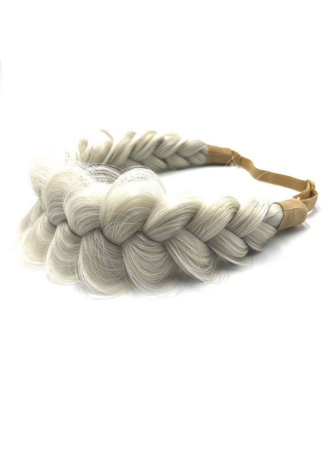 TOECWEGR Synthetic Hair Braided Headband Classic Wide Strands Wedding Disorderly Fluffy Braids Wig Band Women Beauty Accessory - Image 3