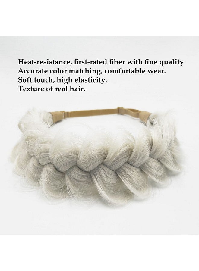 TOECWEGR Synthetic Hair Braided Headband Classic Wide Strands Wedding Disorderly Fluffy Braids Wig Band Women Beauty Accessory - Image 5