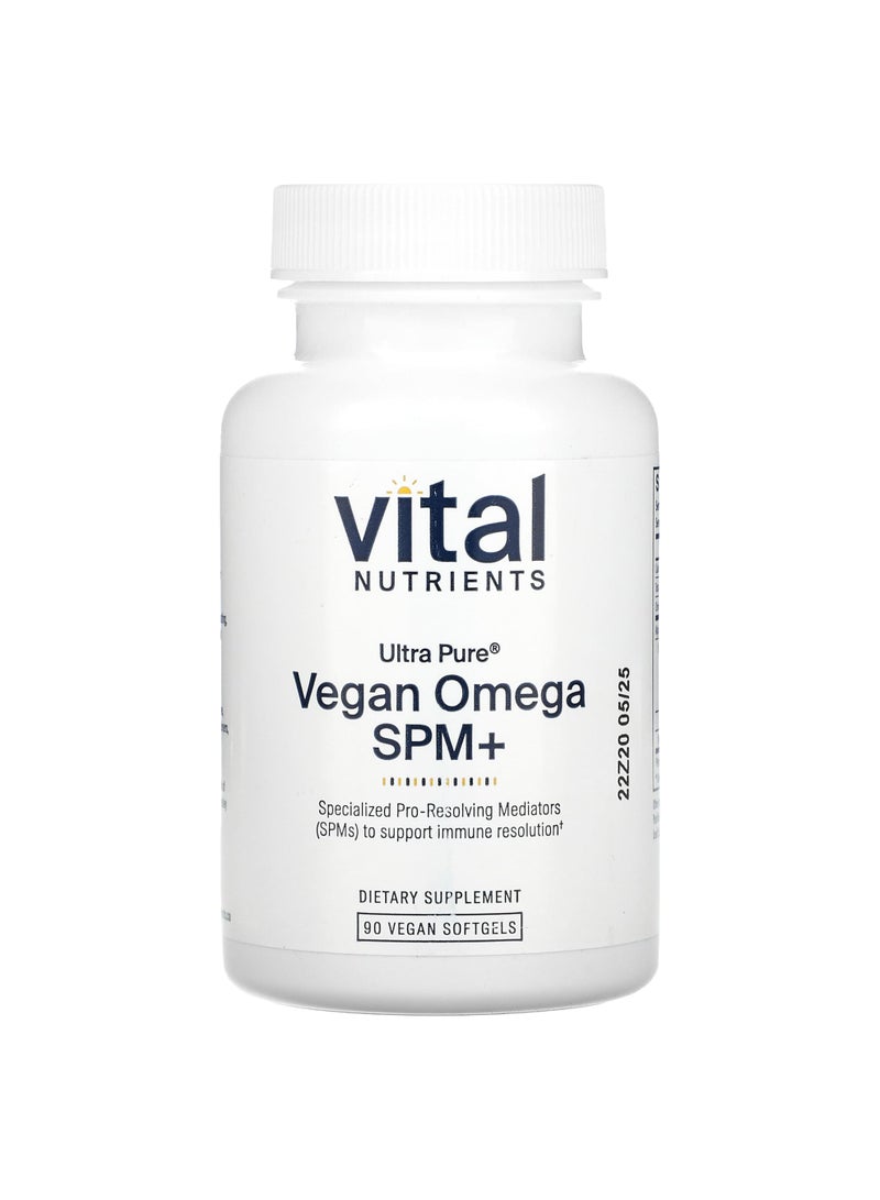 Vital Nutrients Ultra Pure, Vegan Omega SPM+, 90 Vegan Softgels