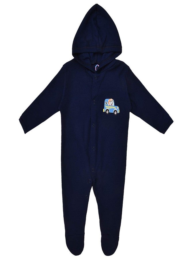 MAGIC TOWN Babyneeds New Born Baby Multi-Color Long Sleeve Cotton Sleep Suit Romper for Boys and Girls Set of 2 - Image 4