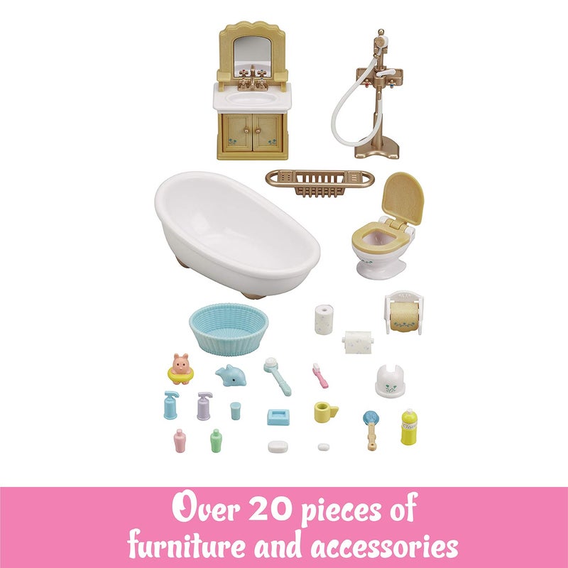Calico Critters Calico Critters Country Bathroom Set - Toy Dollhouse Furniture and Accessories Set for Ages 3+  - Image 2