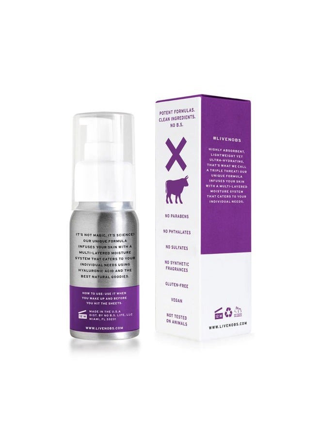 NO B. S. NO BAD STUFF B.S. Hyaluronic Cream For Face - Day + Night Potent & Clean Skin Care. Hype. Fads. Hyaluronic Acid, Jojoba Oil & Apricot Oil. - Image 4