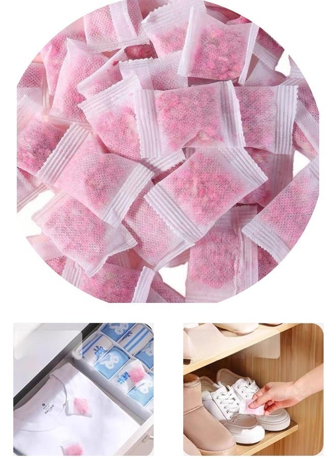 كرات معطرة للملابس برائحة الورد - 48 كرة من الكافور للتحكم في الروائح الكريهة في الخزائن والأدراج وخزانة الملابس، وحماية من الرطوبة، ومنح شعور بالانتعاش - Image 1
