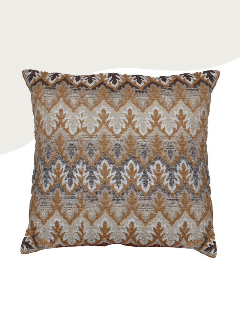 Donetella Cushion Cover,45X45 Cm (18X18 inch) 1-Pcs Decorative Throw Pillowcases Without Filler With Beautiful Abstract Art For Sofa Bed Living Room And Couch, Cocoa  - Image 1