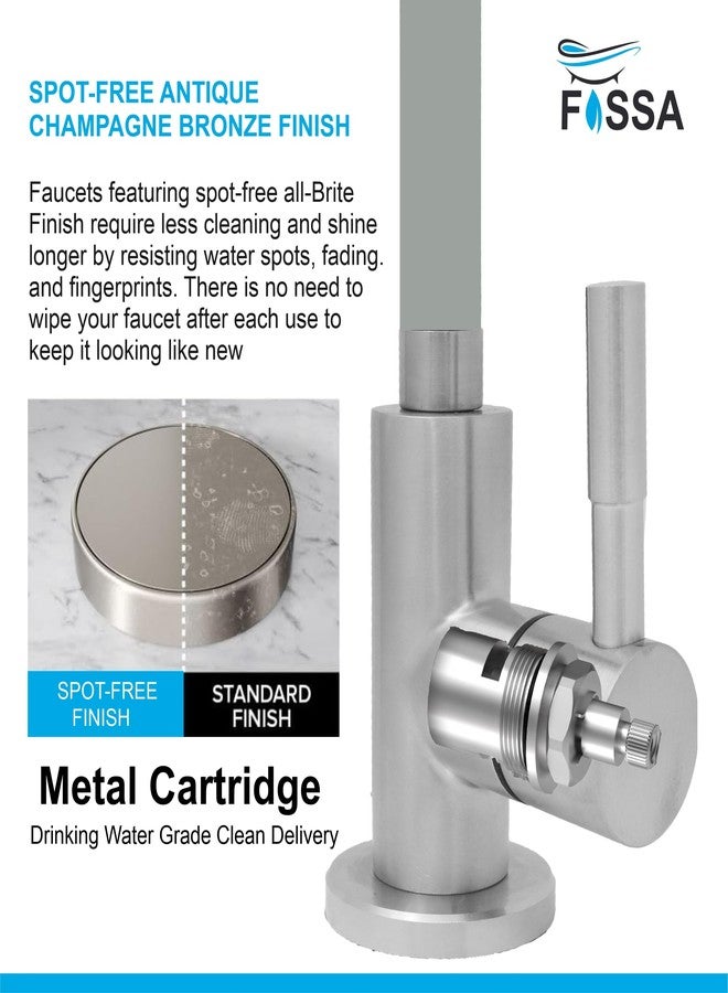 Fossa Stainless Steel RO Tap with Flexible Swivel Spout for Kitchen/Sink/Wash Basin - Matte Finish, Water Filter Faucet, 100% Lead-Free Drinking Water Faucet Stainless Steel Body (Grey) - Image 3