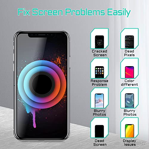 DGSCSMY [OLED] لاستبدال شاشة iPhone X مع مستشعر القرب ومكبر الصوت الأمامي 5.8" OLED لـ iPhone 10 مجموعة أدوات إصلاح كاملة لتثبيت شاشة اللمس ثلاثية الأبعاد الزجاج الأمامي A1865 A1901 A1902 - Image 5