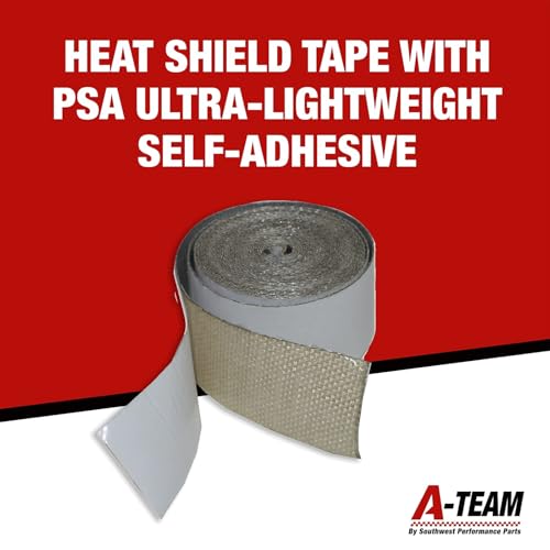 A-Team Performance Heat Shield & Thermal Tape Automotive Lightweight Reflective Barrier - 1.5-in x 15-ft Roll Silver - High-Temp Heat Tape Protector for Exhaust Hoses & Wiring to 2000F Radiant Barrier - Image 3