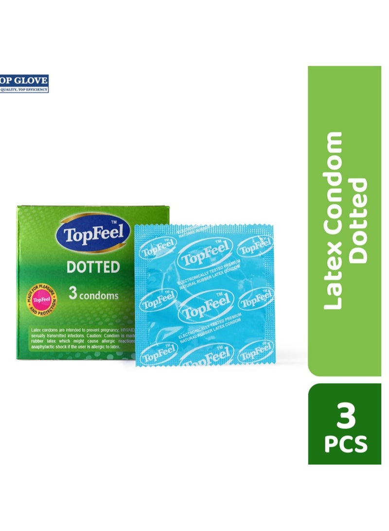 Top Feel Male Latex Condom, Smooth 3 Pcs Per Box