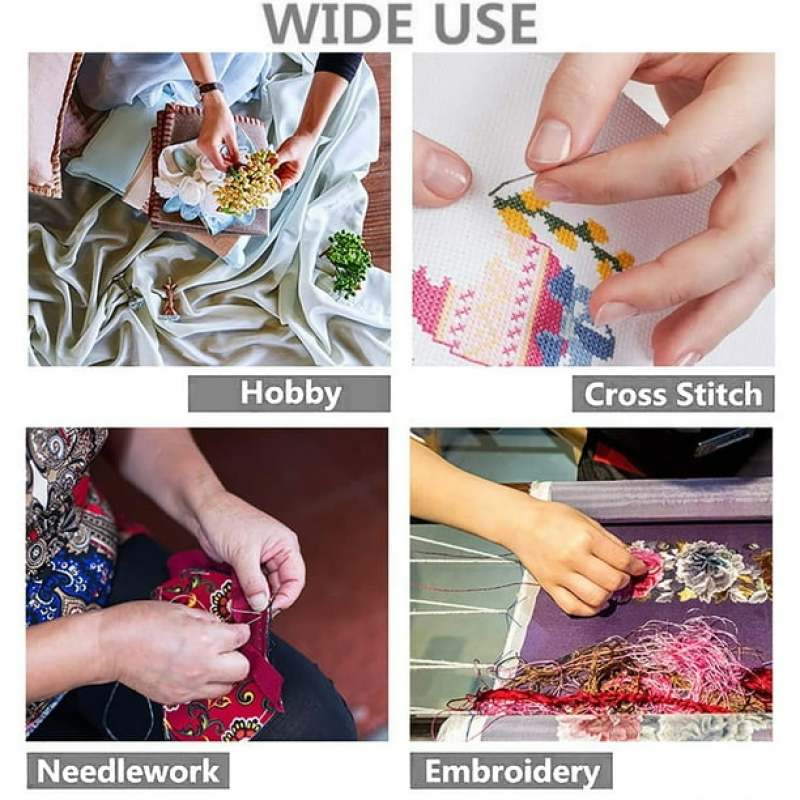 Embroidery Floss 100 Vibrant No-duplicate Cotton Skeins With Color-coded Labels - Multi-purpose Craft Floss With 30 Sturdy Needles 2 Threaders Rainbow Floss Kit For Embroidery Enthusiasts Beginners DI - Image 3
