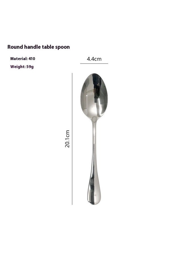 yongsheng - 4PCS Fine Flatware Dinner Spoon, Metallic-Satin Sand Dune Everyday Flatware Dinner Spoons, Set of 4, Silverware Set, Dishwasher Safe - Image 1