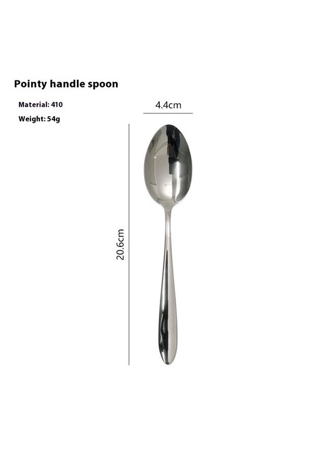 yongsheng - 4PCS Fine Flatware Dinner Spoon, Metallic-Satin Sand Dune Everyday Flatware Dinner Spoons, Set of 4, Silverware Set, Dishwasher Safe - Image 1