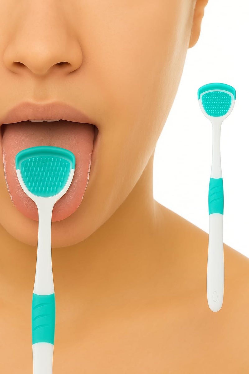 Tongue Scraper to Remove Bacteria and Bad Breath - Double Sided Tongue Cleaner with Ergonomic Handle, Oral Cleaning Tool for Promoting Oral Health and Fresh