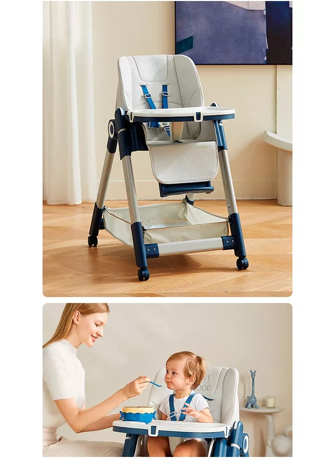 kiddoz Dining Baby High Chair - Blue  - Image 3