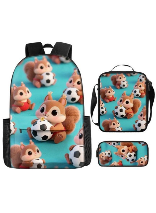 Bright Li Fire Unlock the fashion style of children's fun! Three-piece bag set, cartoon elements make children and teenagers super stylish (students, children, friends outings, mountain climbing, schooling, etc. are available) - 15 - Image 2