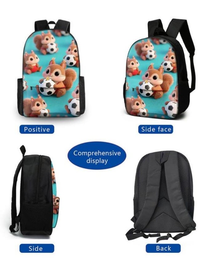 Bright Li Fire Unlock the fashion style of children's fun! Three-piece bag set, cartoon elements make children and teenagers super stylish (students, children, friends outings, mountain climbing, schooling, etc. are available) - 15 - Image 3
