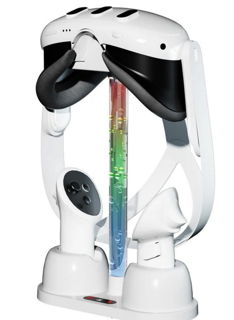 Raxoom Promass For  Quest 3 Charging Dock Station Controller Charger RGB Light Desktop VR Stand Non-slip VR Headset Controller Stand - Image 1