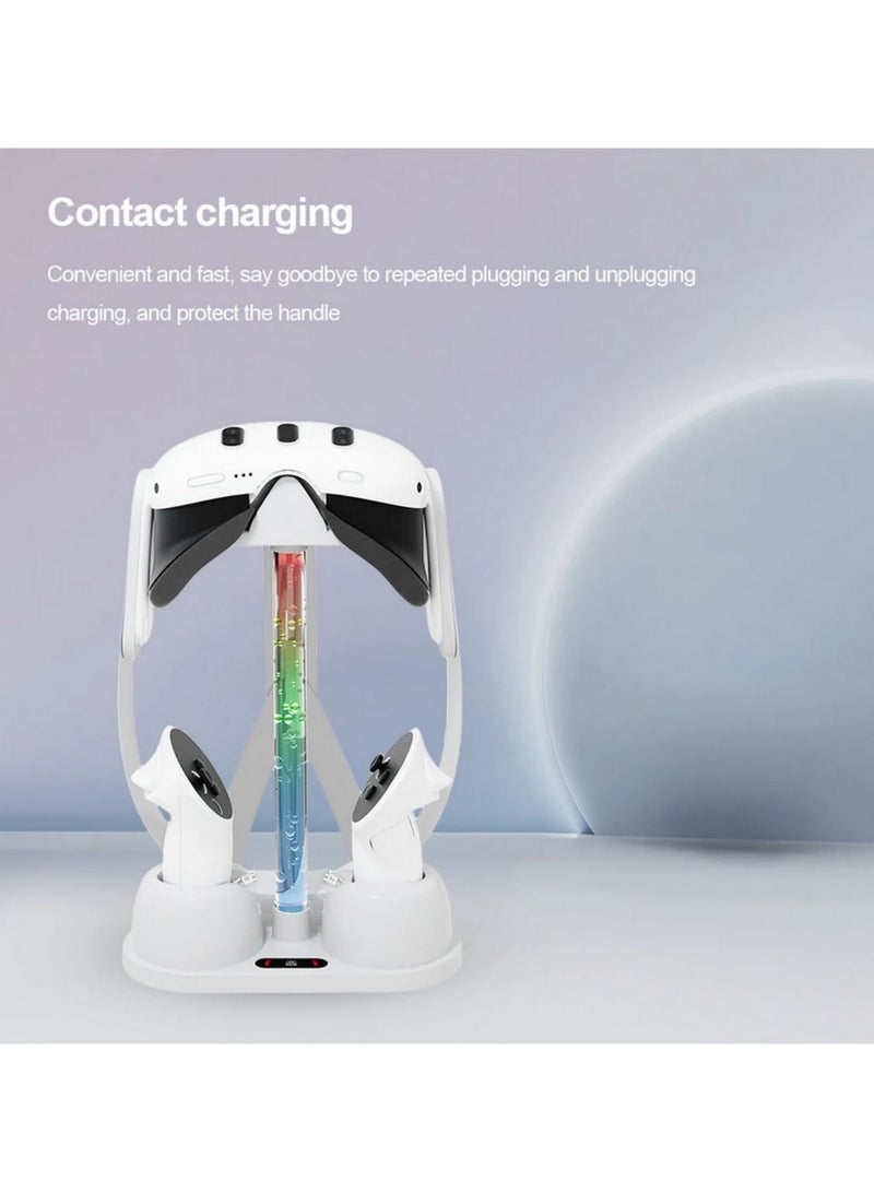 Raxoom Promass For  Quest 3 Charging Dock Station Controller Charger RGB Light Desktop VR Stand Non-slip VR Headset Controller Stand - Image 5