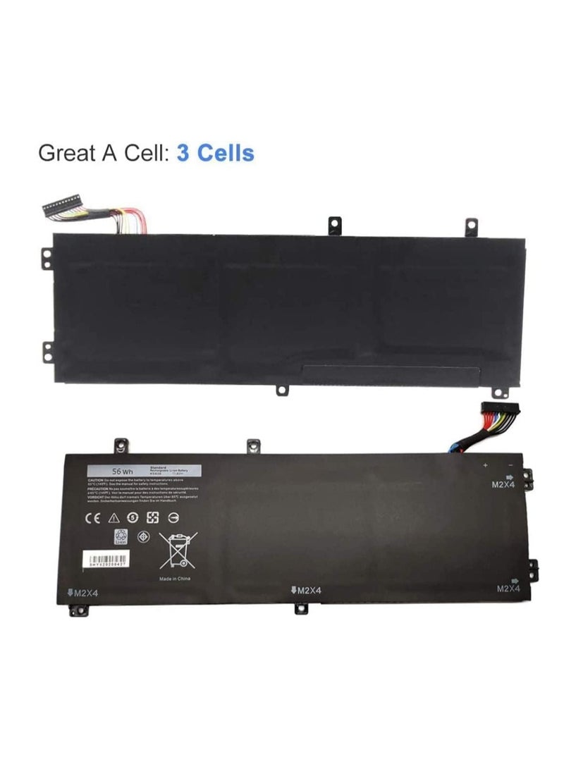 11.4V 56Wh Laptop battery compatible for Dell H5H20 XPS 15 9560 9550 9570 7590 7591 15-9560-D1845 Precision 5540 5530 5520 5510 62MJV 6GPTY M7R96 05041C 5D91C,3Cell