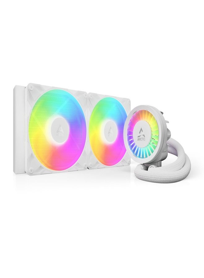 ARCTIC Liquid Freezer III Pro 280 A-RGB (White) - AIO CPU Cooler, 2 x 140 mm Water Cooled, 38 mm Radiator, PWM Pump, VRM Fan, AMD AM5/AM4, Intel LGA1851/1700 Contact Frame - Image 1