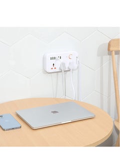 TYCOM Power Strip Surge Protector with USB Extension Cord Flat Plug with Widely 3 AC Outlet and 6 USB Small Desktop Station with 6 feet Power Cord Compact Socket.  - Image 5