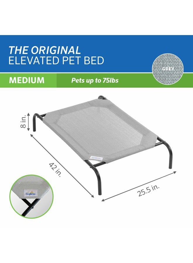 COOLAROO The Original Cooling Elevated Dog Bed, Indoor and Outdoor, Medium, Grey - Image 4