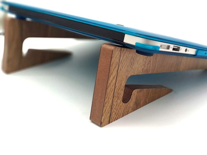 Decorcreed Personalized Wood LaptopNotebook Wood MacBookWooden StandLaptop HolderBase LaptopNotebook Holder Laptop Stand