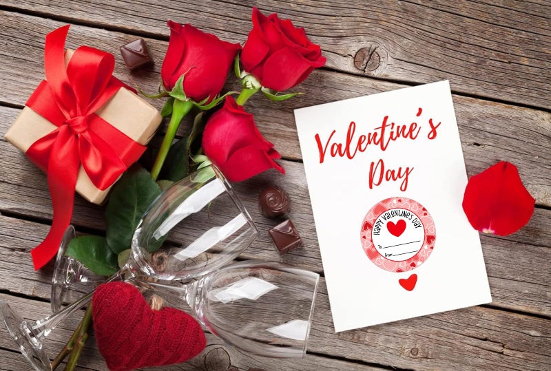 SICOHOME Happy Valentines Day Stickers 72pcs 1.5in Valentines Stickers for Kids Adults Label Envelope Seal Sticker Day Party Favors Gift Labels to from Sticker - Heart - Image 3