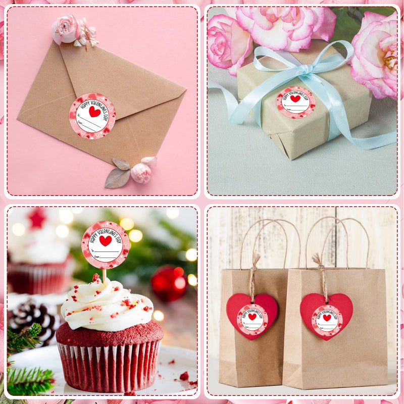 SICOHOME Happy Valentines Day Stickers 72pcs 1.5in Valentines Stickers for Kids Adults Label Envelope Seal Sticker Day Party Favors Gift Labels to from Sticker - Heart - Image 2
