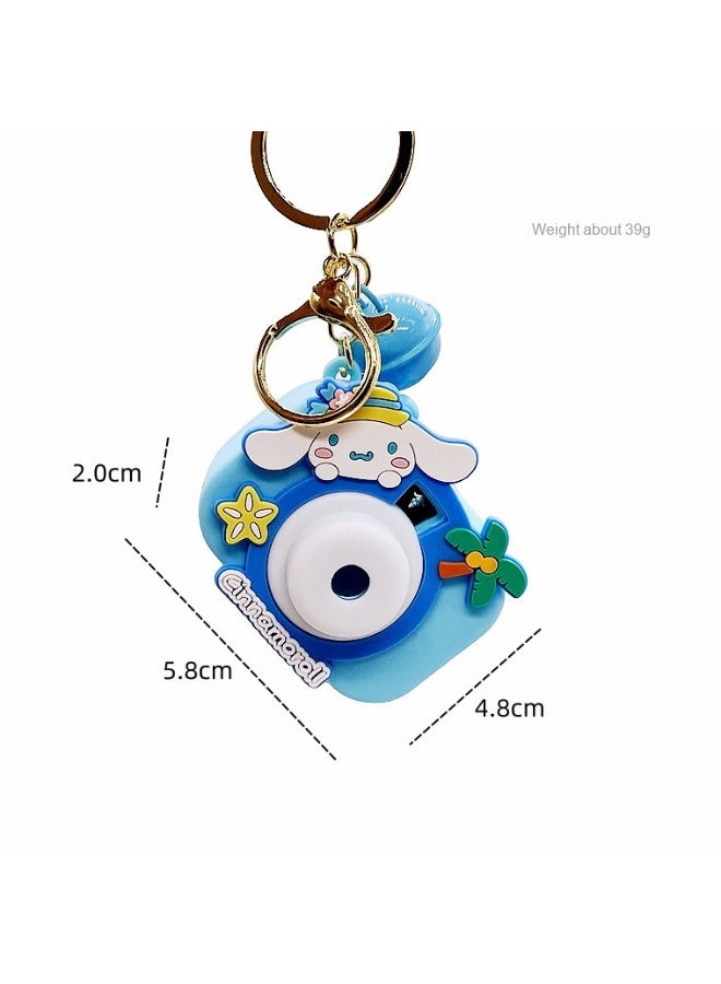 Cute Novelty Glow-in-the-Dark Kuromi Projector Camera Keychain