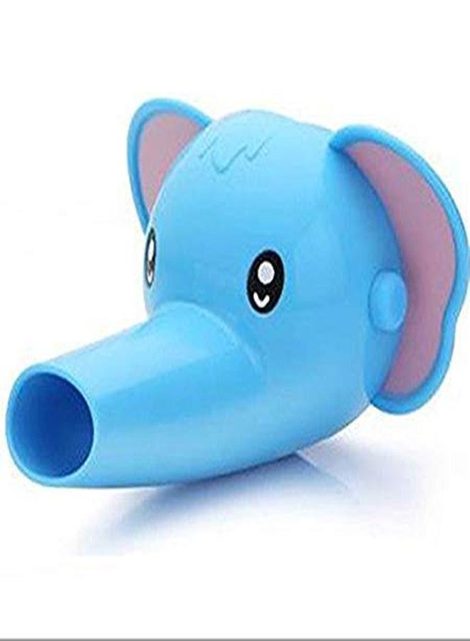Kshiti Elephant Shaped Bath Spout Cover - Plastic Cartoon Crane Extender Water tap Faucet Extender for Kids and Children (Multi Color) - Image 1